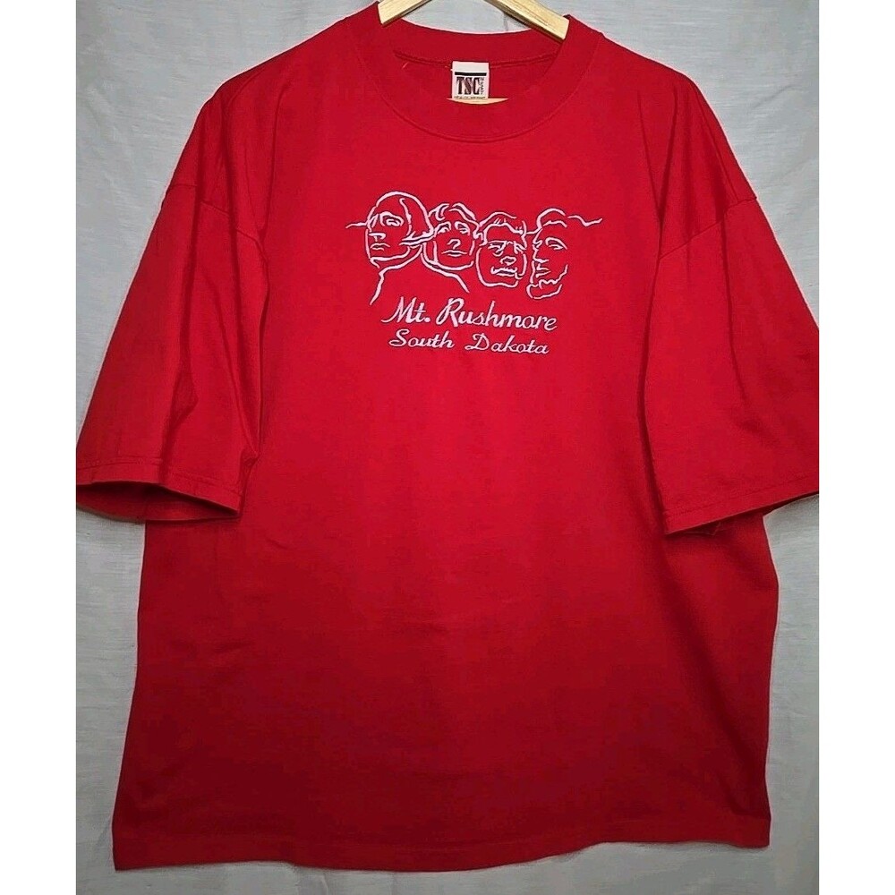 Mt Rushmore TSC Western T-Shirt Heavy Weight, Men's Sz XXL, Red